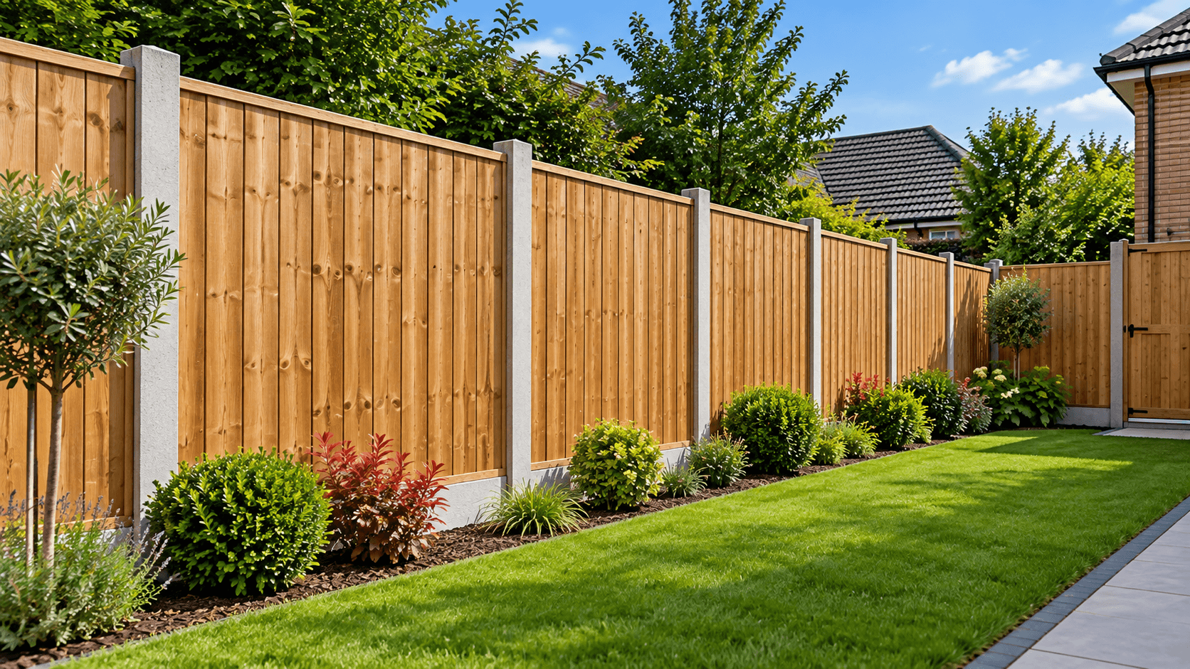 Concrete post and timber fencing installation in Stanground Peterborough