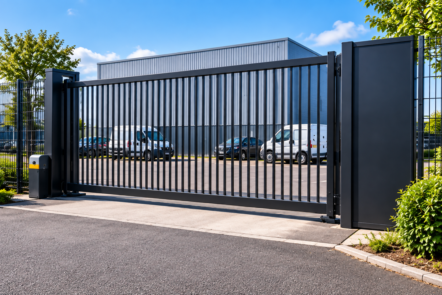 Industrial sliding security gate Sawtry