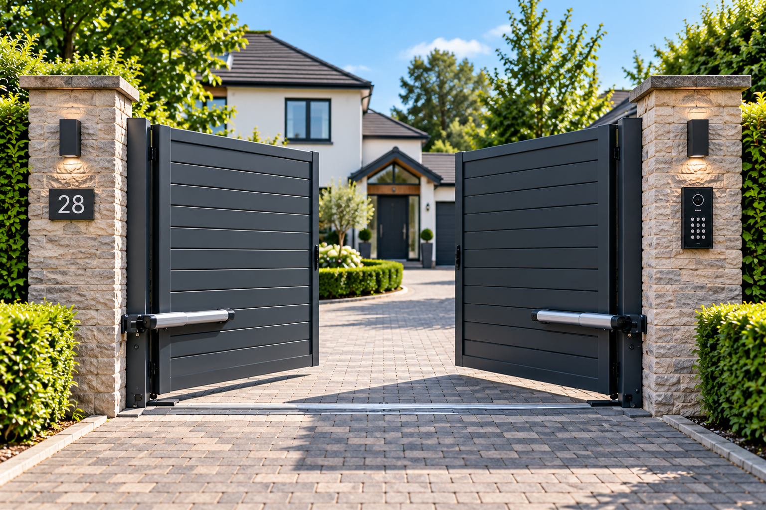 Modern automated gates Glinton Peterborough