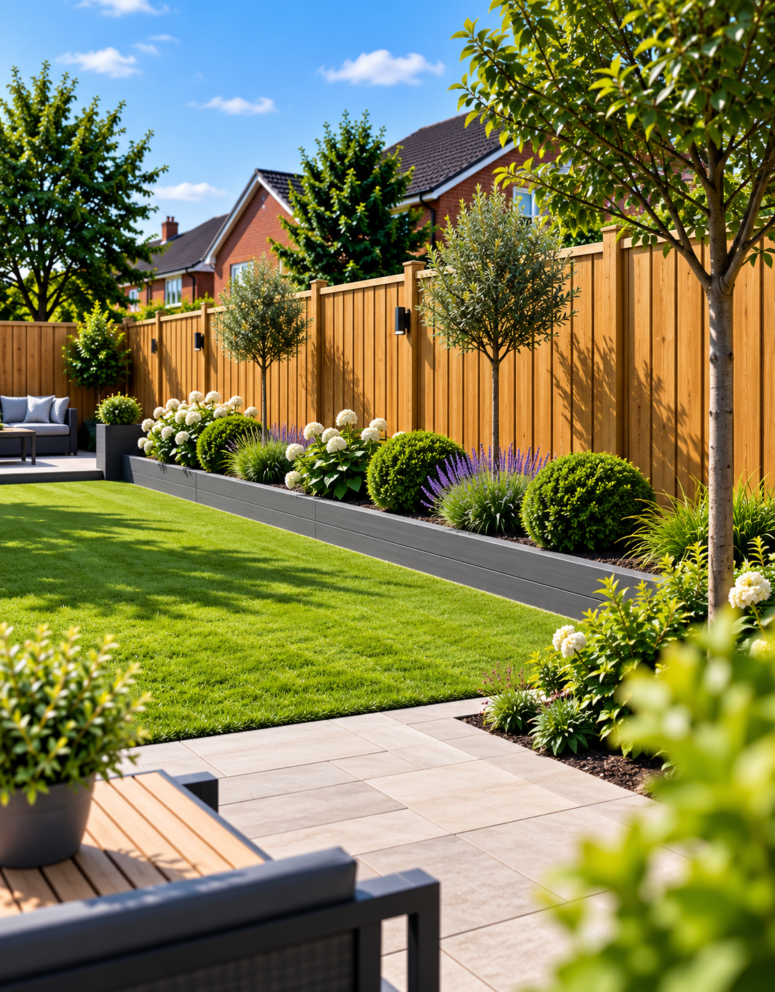 Residential garden fencing installed in Peterborough